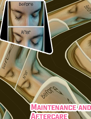 After care for eyelash lift and tint