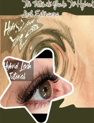 Full set hybrid lash extensions