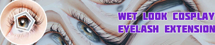 Wet look eyelash extension